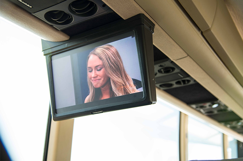 overhead tv in coach